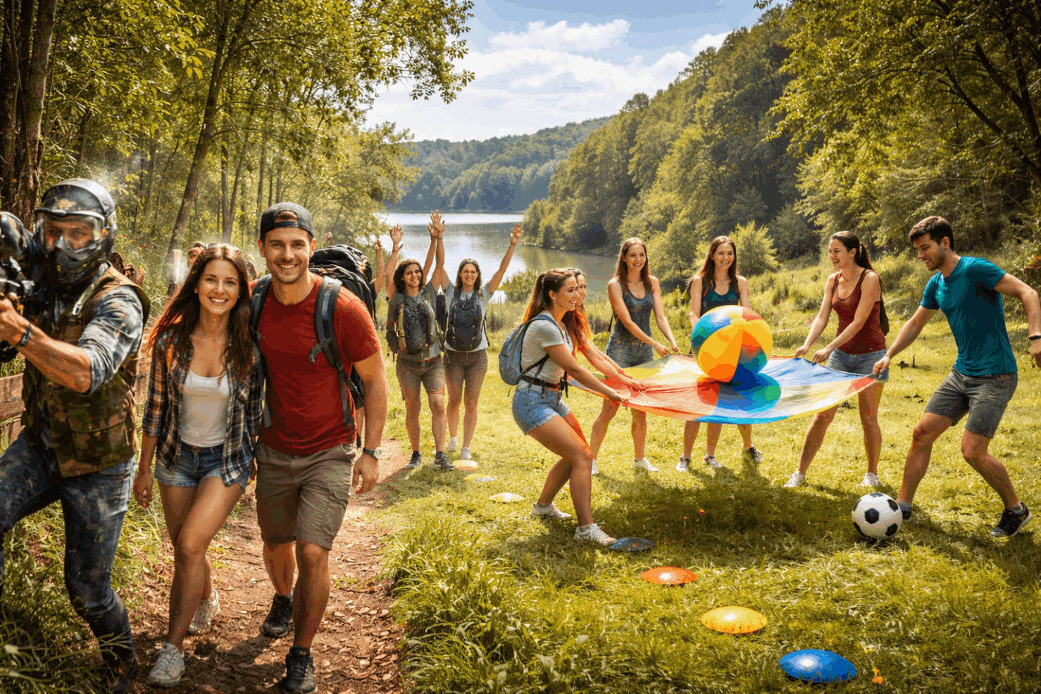 jovens no camp